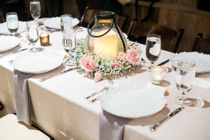 Table Setting with a Touch of Blush