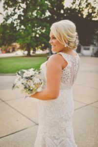 Bridal with Bouquet with Hints of Whites