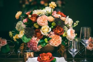 Wedding Table Setting with Rich Colors