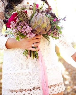 Bridal Bouquet with Pinks, Whites, and Natural Accents