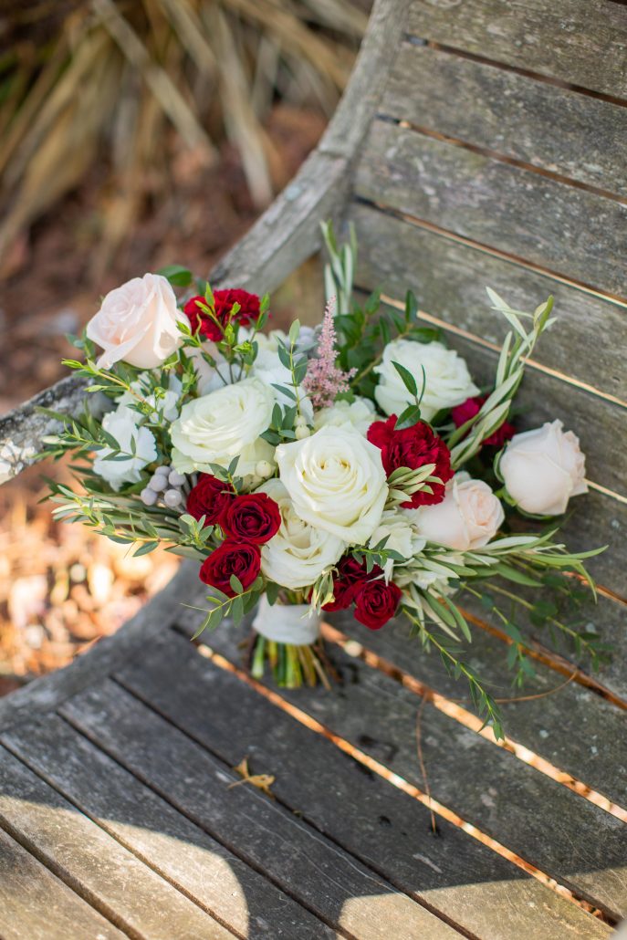 Bridal bouquet designed by durham florist poppy belle floral design