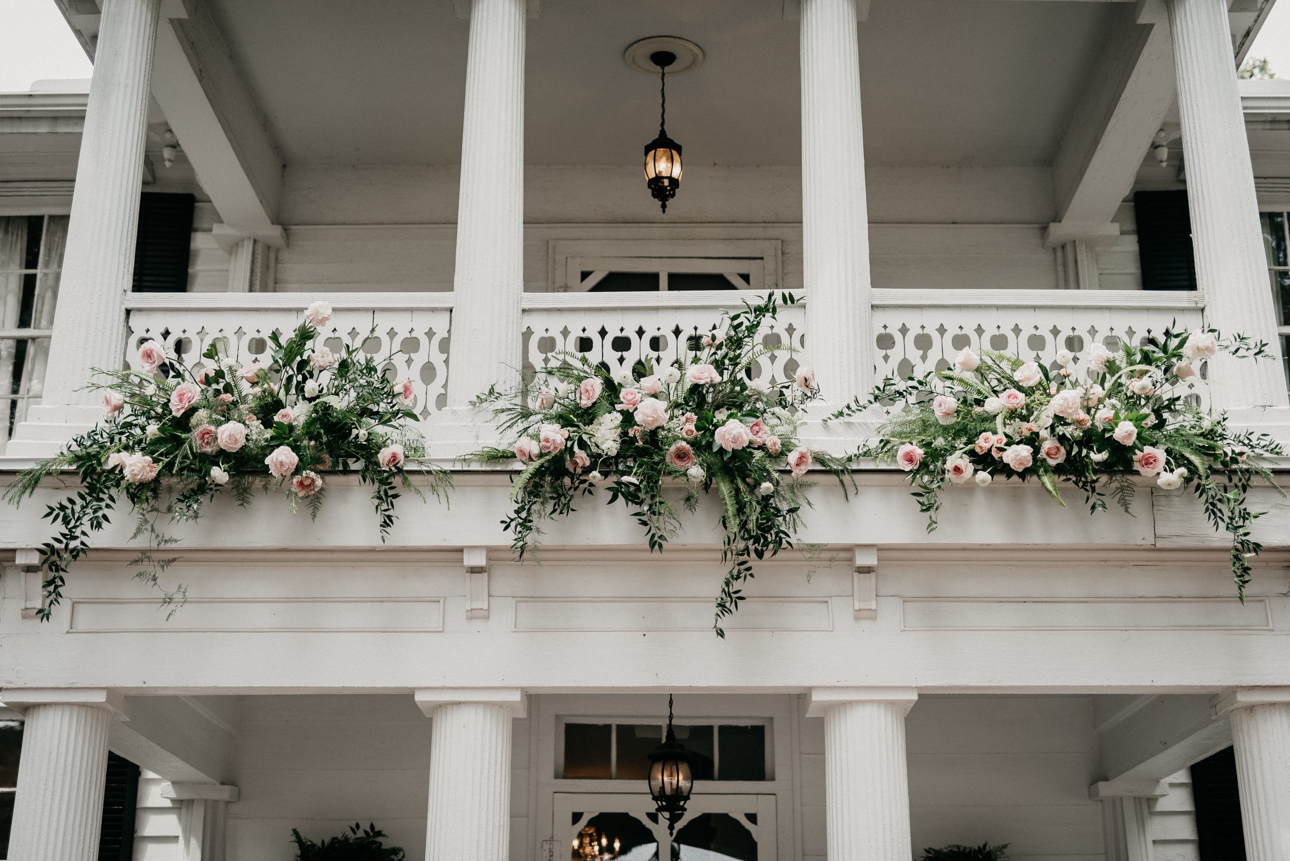 Close up of ceremony wow florals designed by wedding florist in durham nc