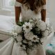 White blooms in a bridal bouquet designed by durham florist poppy belle floral design